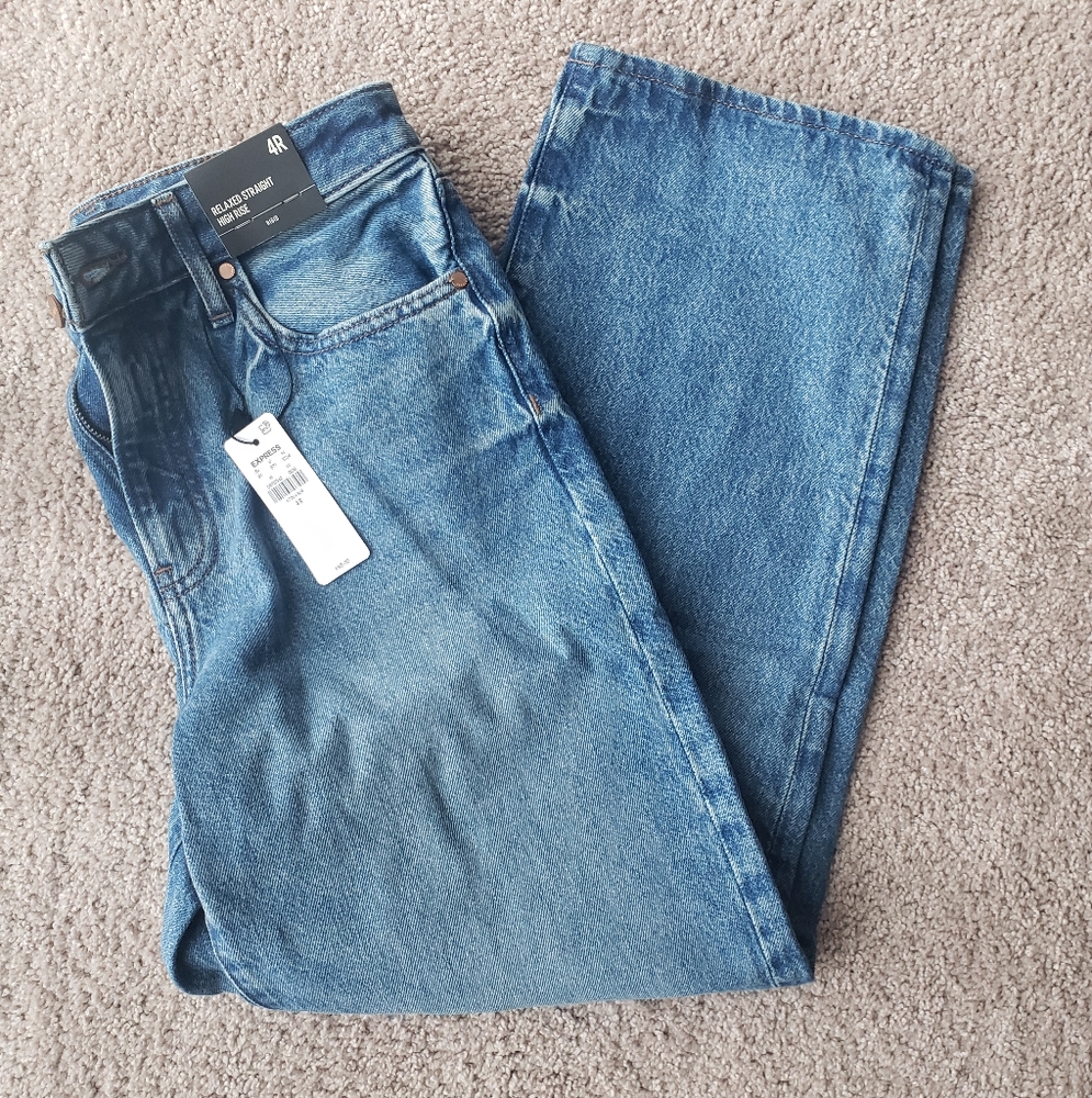 Express relaxed straight high rise Jeans